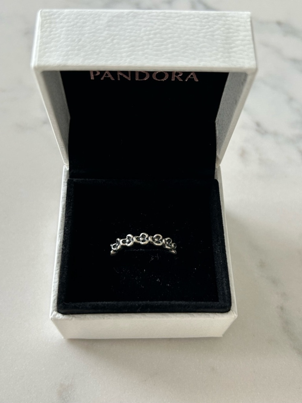 Pandora Silver Floral Link Ring - Silver - Picture 2 of 3